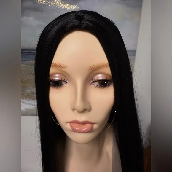 HAIR, 28” Straight, Center Part, Jet Black - Picture 6 of 11